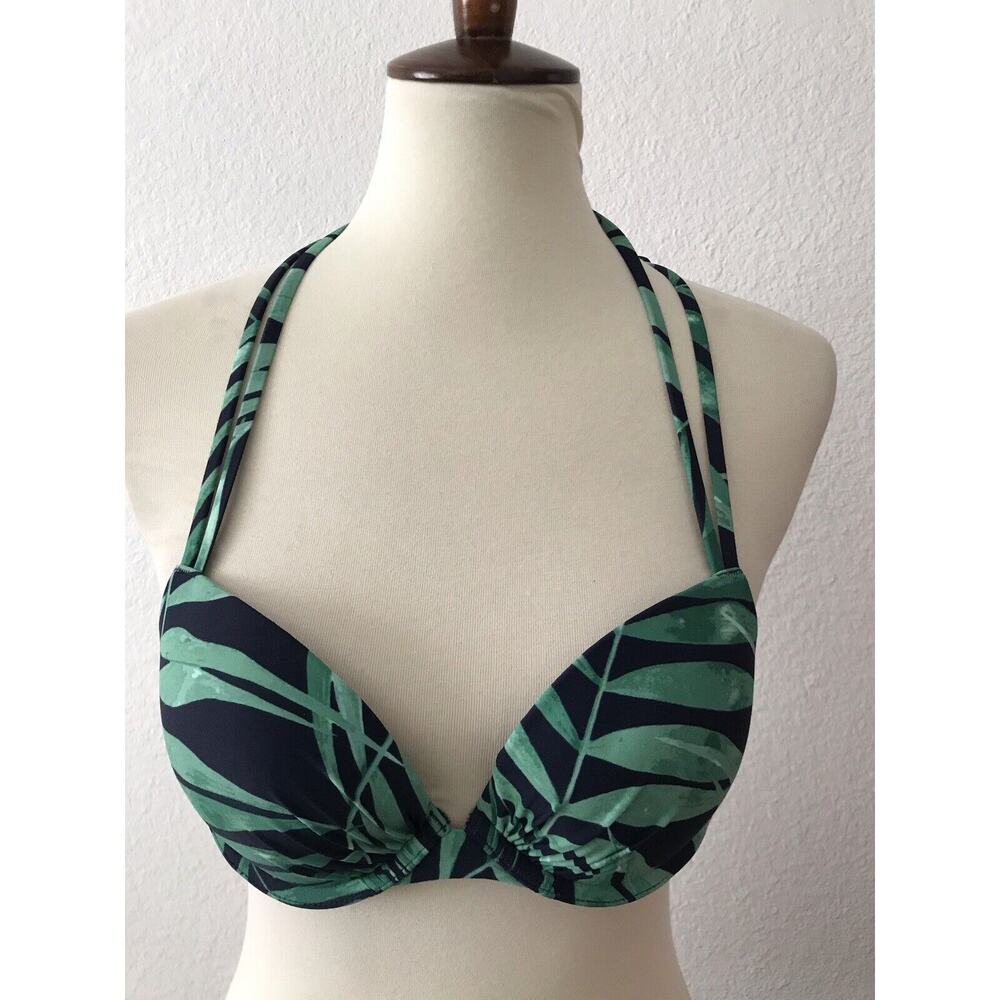 Aerie Swim Bikini Top Print Perkier Push Up Swimwear